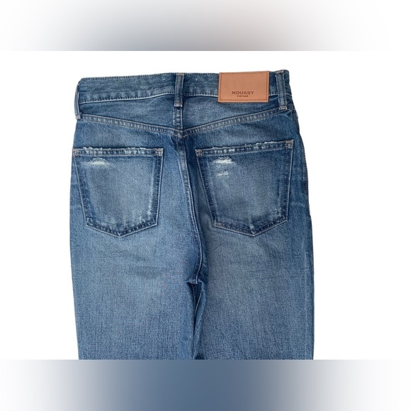 Moussy Vintage Japanese Denim Marshall Boy Skinny Cropped Womens 25 Distressed - Picture 9 of 15